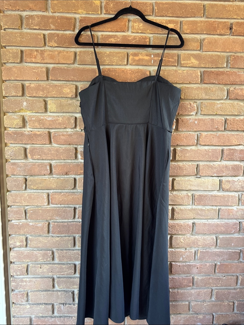 A New Day Women's Black Bow Spaghetti Strap Maxi Size 12 - Picture 3 of 6
